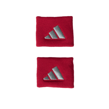 Muñequeras Adidas S Rojo/Gris X2