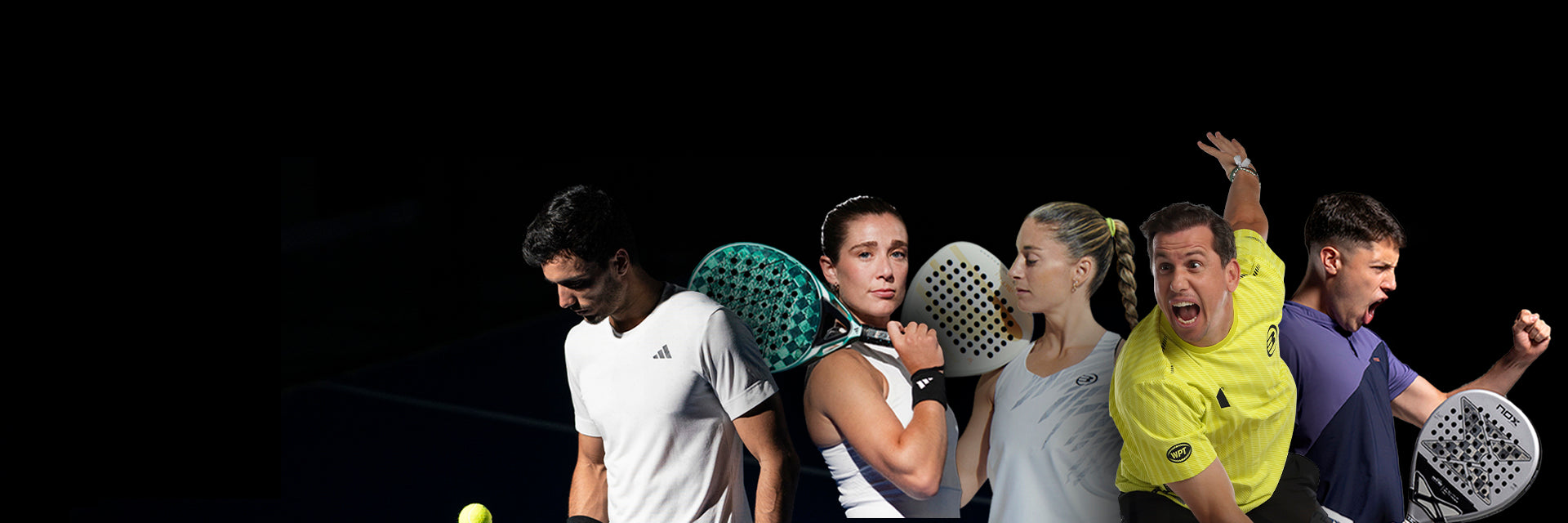 Padel players in action