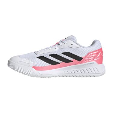 Zapatillas de pádel hombre Adidas Courtquick blancas y rosas FW26 #Color_Blanco
