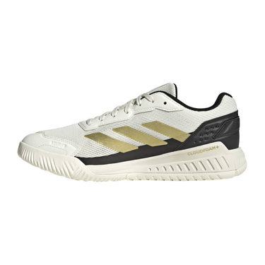 Zapatillas de pádel hombre Adidas Courtquick blancas y doradas FW26 #Color_Blanco