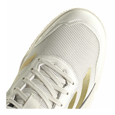Zapatillas de pádel hombre Adidas Courtquick blancas y doradas FW26 #Color_Blanco