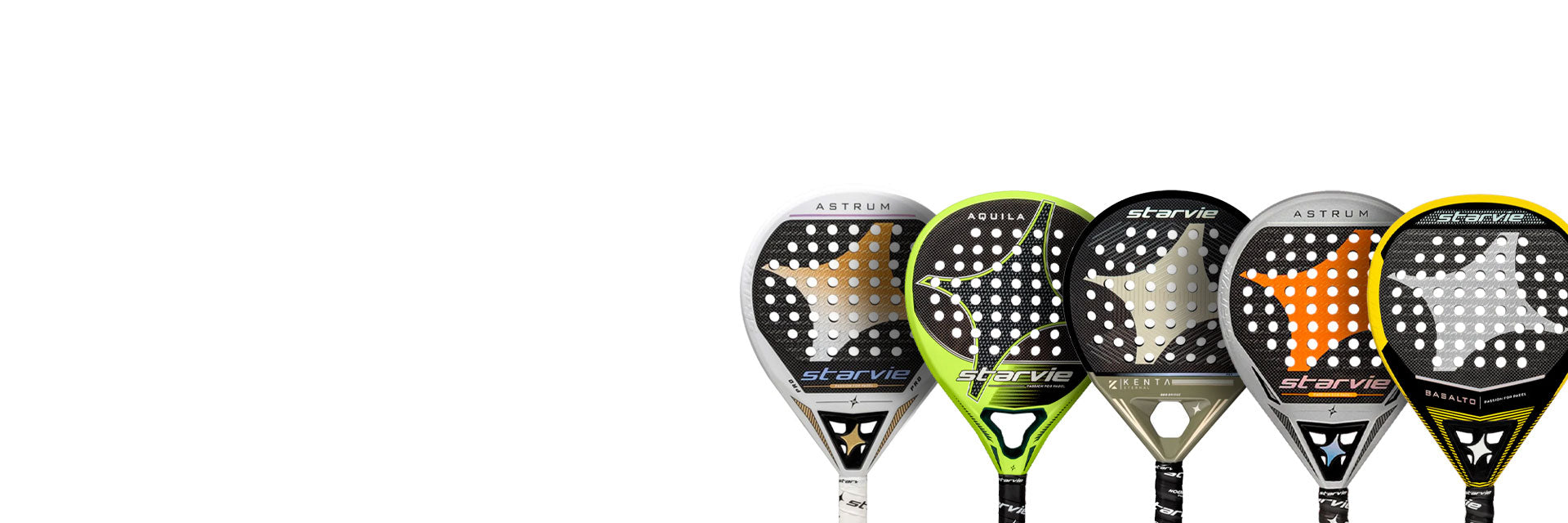 Starvie padel racket display