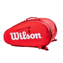 WILSON PADEL SUPER TOUR RED/WHITE (RACKET BAG) at only 66,95 € in Padel Market
