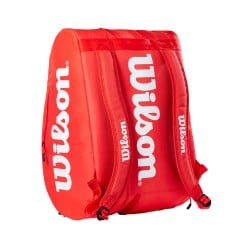 WILSON PADEL SUPER TOUR RED/WHITE (RACKET BAG) at only 66,95 € in Padel Market