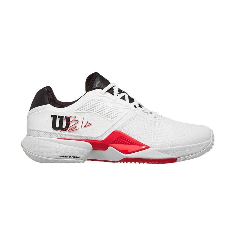 WILSON BELA PRO POPPY WHITE/RED SHOES at only 129,00 € in Padel Market