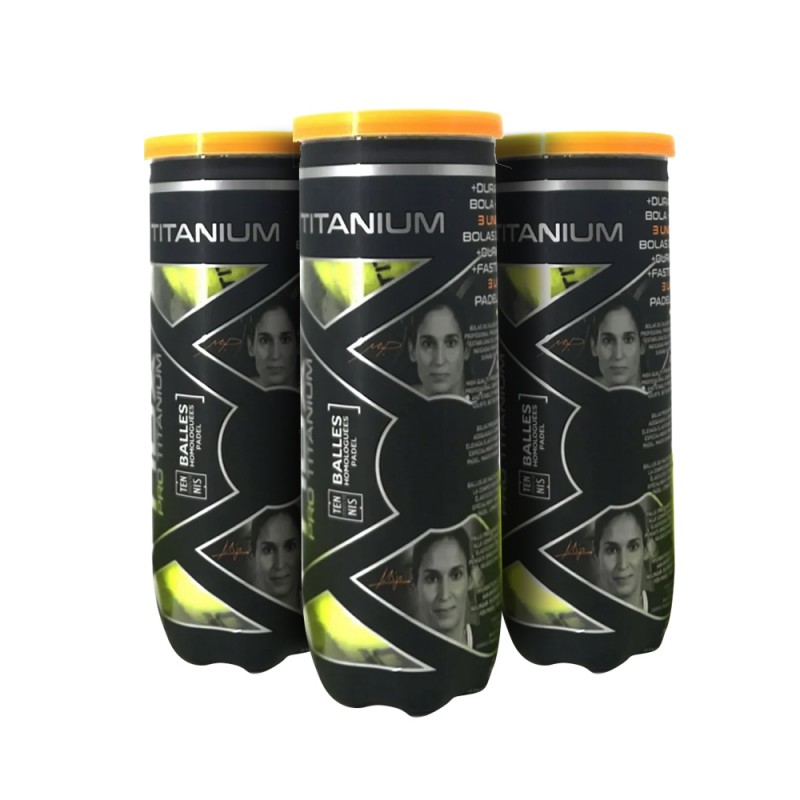 NOX PRO TITANIUM 3 BALL PACK (9 BALLS). at only 12,95 € in Padel Market