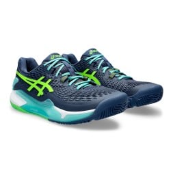 ASICS RESOLUTION 9 Padel Thunder Blue/Electric Lime (Shoes) at only 113,95 € in Padel Market