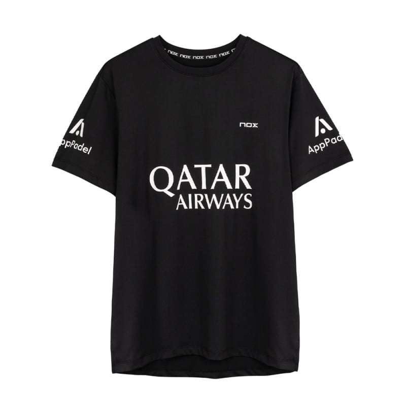 NOX AT10 Negro AGUSTIN TAPIA 2024 (Camiseta Oficial) por solo 49,95 € en Padel Market