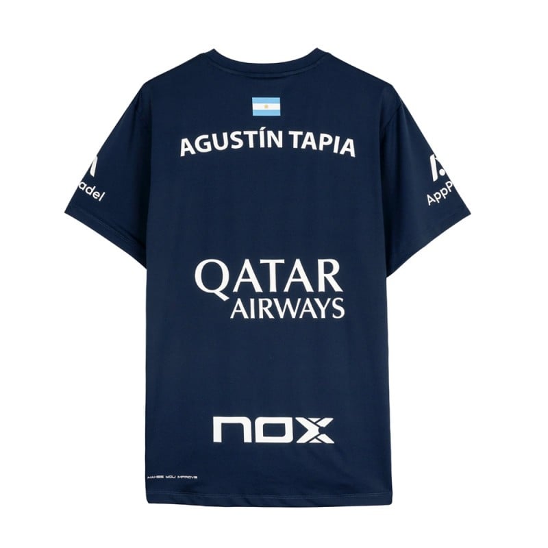 NOX AT10 Blu AGUSTIN TAPIA 2024 (Maglietta ufficiale) a soli 49,95 € in Padel Market