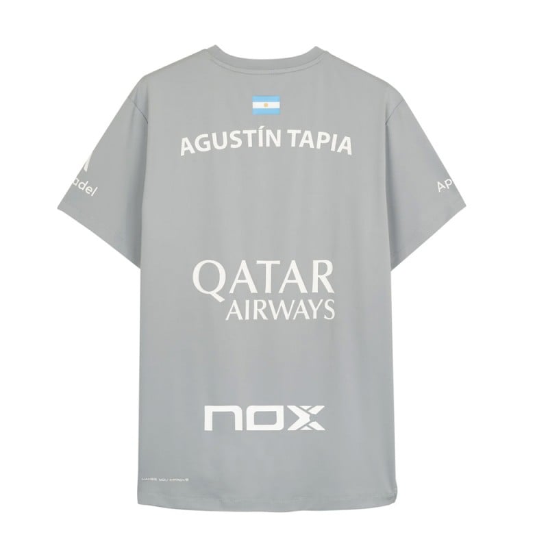 NOX AT10 Grey AGUSTIN TAPIA 2024 (T-Shirt) at only 49,95 € in Padel Market