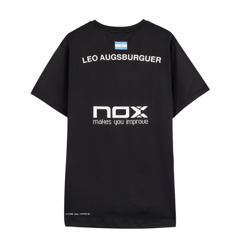 NOX AT10 Svart LEO AUGSBURGER 2024 T-shirt för endast 49,95 € i Padel Market