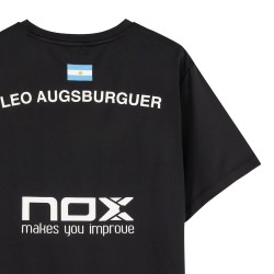 NOX AT10 Black LEO AUGSBURGER 2024 (T-Shirt) at only 49,95 € in Padel Market