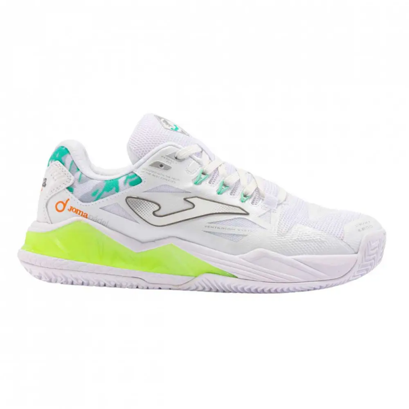 JOMA SPIN LADY 2402 Blanco y Verde Mujer (Zapatillas) por solo 79,00 € en Padel Market