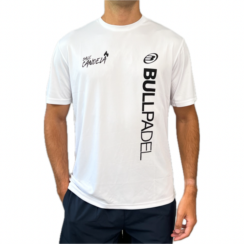 BULLPADEL DALE CANDELA PM White (T-shirt) at only 29,95 € in Padel Market