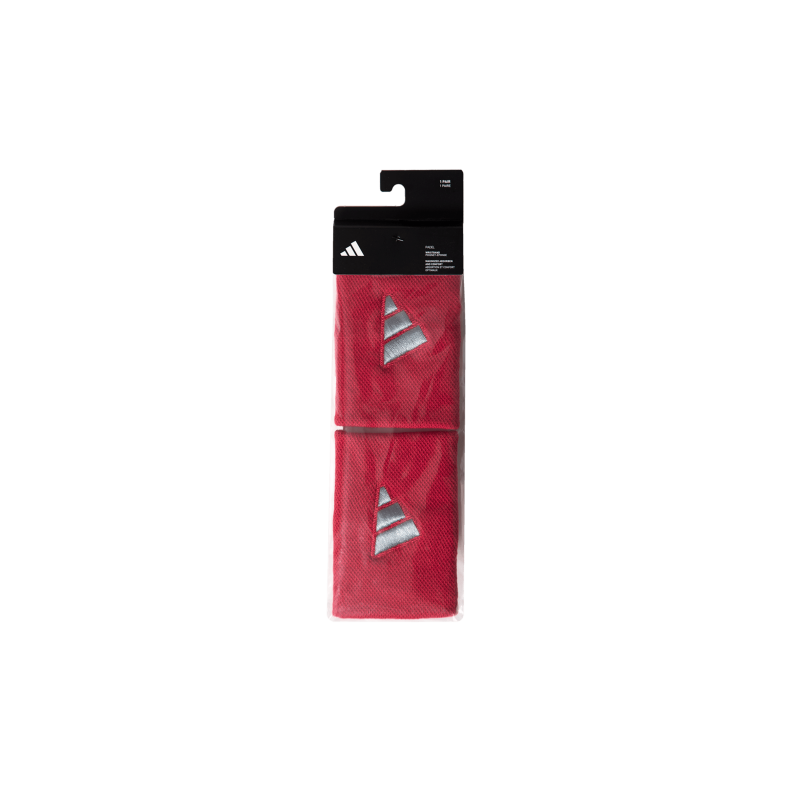 Adidas L Wristbands Red/Grey X2 at only 10,50 € in Padel Market