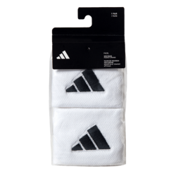 Muñequeras Adidas Small Blanco y Logo Negro