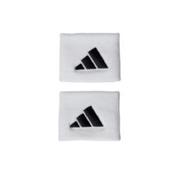 Muñequeras Adidas Small Blanco y Logo Negro