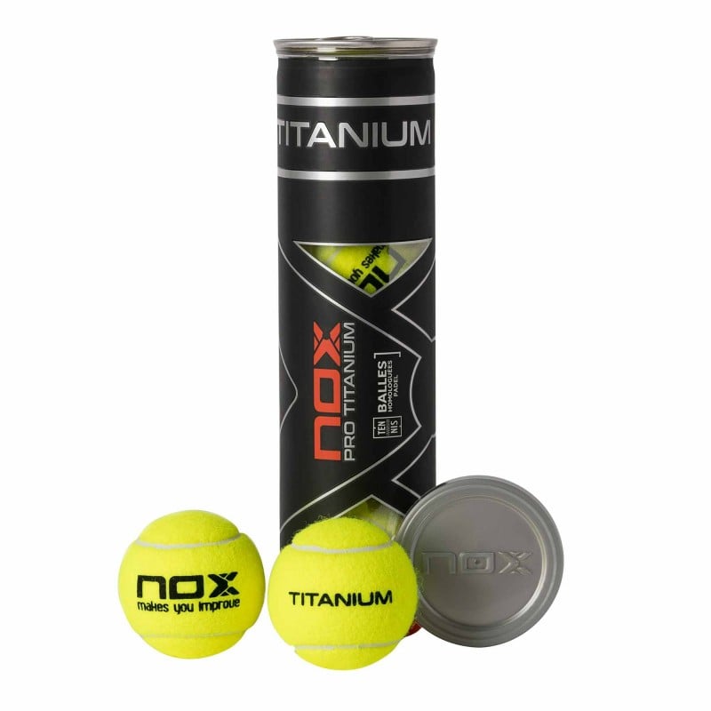 NOX PRO TITANIUM TUBE OF 4 BALLS at only 5,95 € in Padel Market
