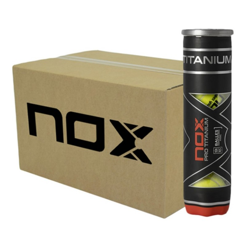 BOX OF 24 BALL TUBES NOX PRO TITANIUM at only 135,66 € in Padel Market