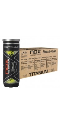 NOX TITANIUM BOX WITH 24 TUBES OF BALLS at only 112,86 € in Padel Market