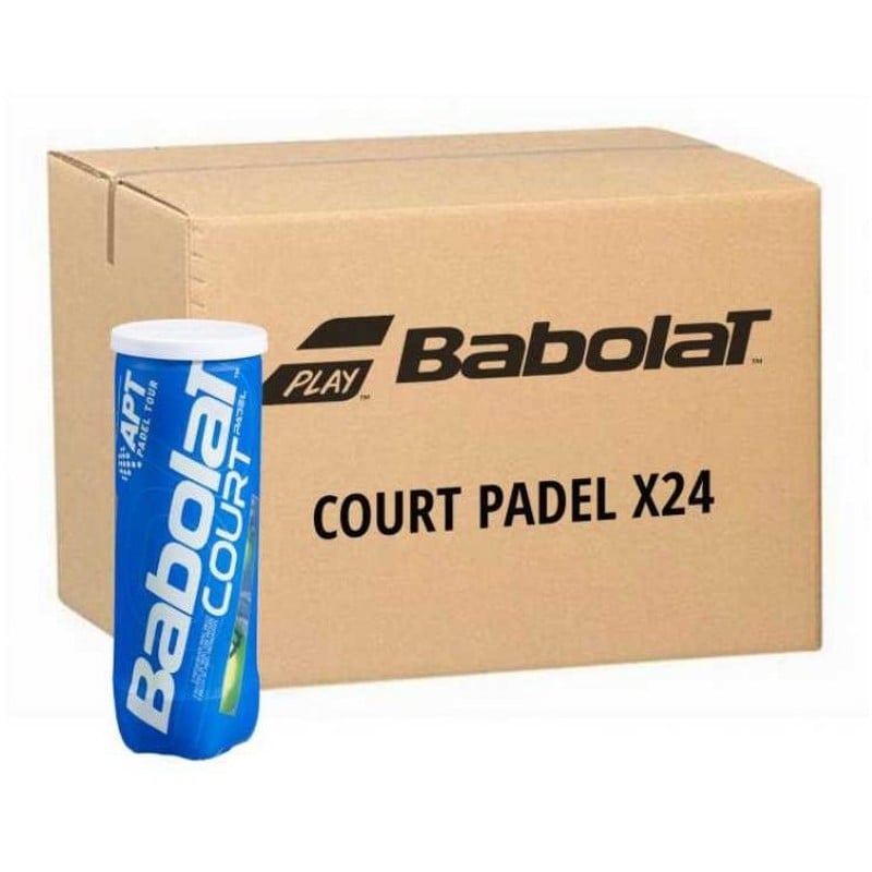 BABOLAT COURT PADEL BOX OF 24 BALL TUBES at only 123,97 € in Padel Market