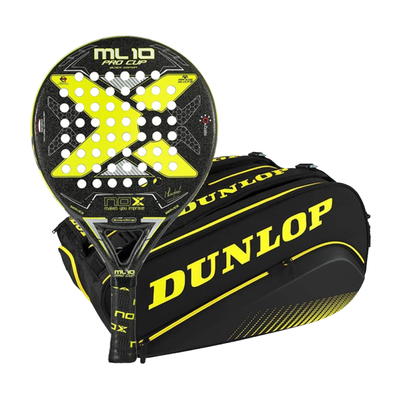 NOX ML10 PRO CUP ROUGH SURFACE EDITION 2022 RACKET + DUNLOP ELITE RACKETBAG at only 124,95 € in Padel Market