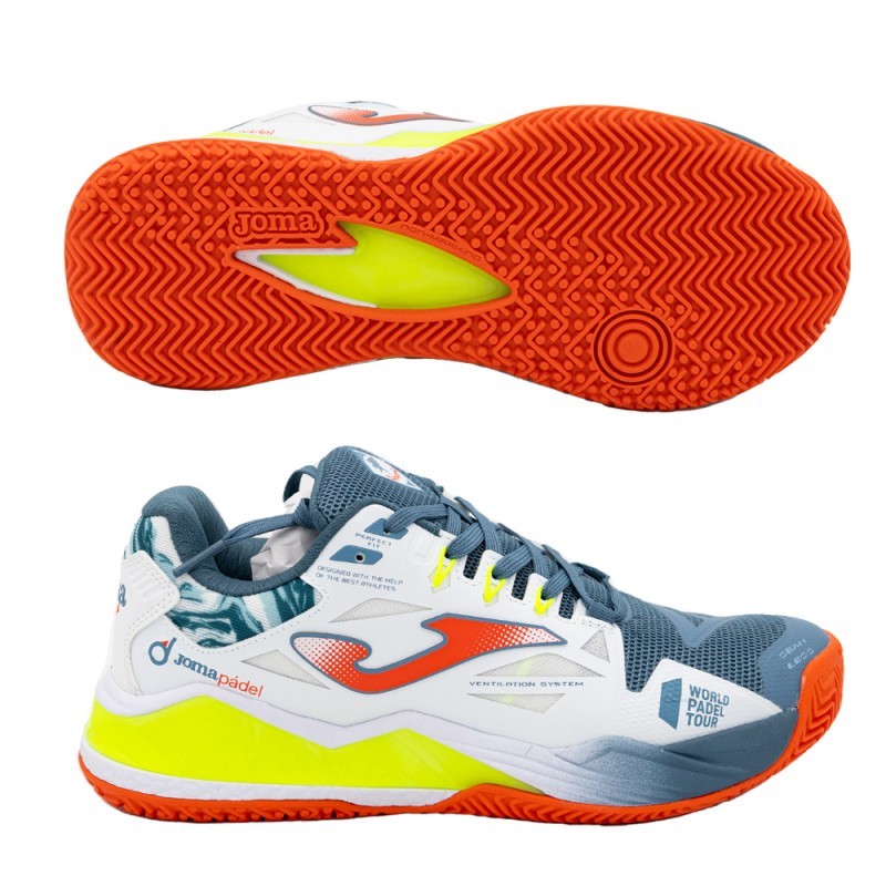 JOMA SPIN MEN 2302 WHITE OIL SHOES at only 79,19 € in Padel Market