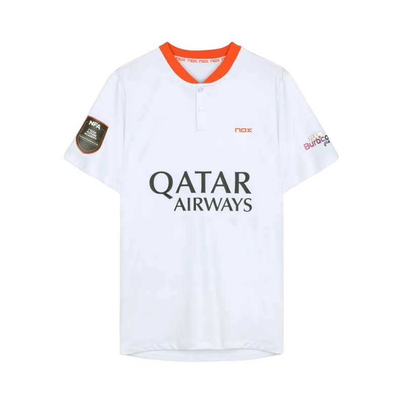 NOX AT10 AGUSTIN TAPIA WHITE OFFICIAL T-SHIRT at only 48,00 € in Padel Market