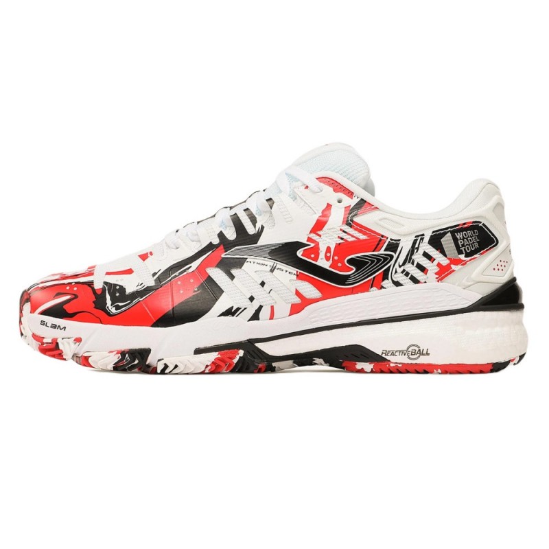 JOMA SLAM MEN 2302 WHITE RED SHOES at only 90,45 € in Padel Market