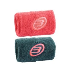 BULLPADEL BPMU235 CORAL/FOREST GREEN WRISTBAND at only 9,95 € in Padel Market