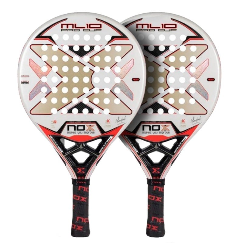 PACK OF 2 RACKETS NOX ML10 PRO CUP LUXURY SERIES MIGUEL LAMPERTI 2023 at only 204,95 € in Padel Market