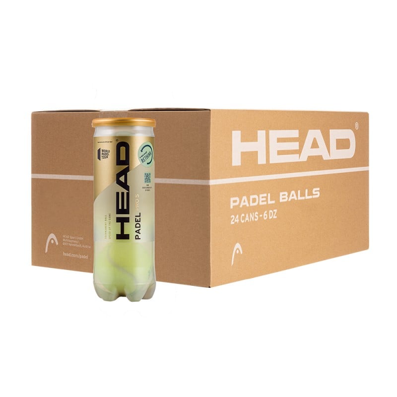 CAJON 24 BOTES 3 PELOTAS HEAD PADEL PRO S por solo 115,00 € en Padel Market
