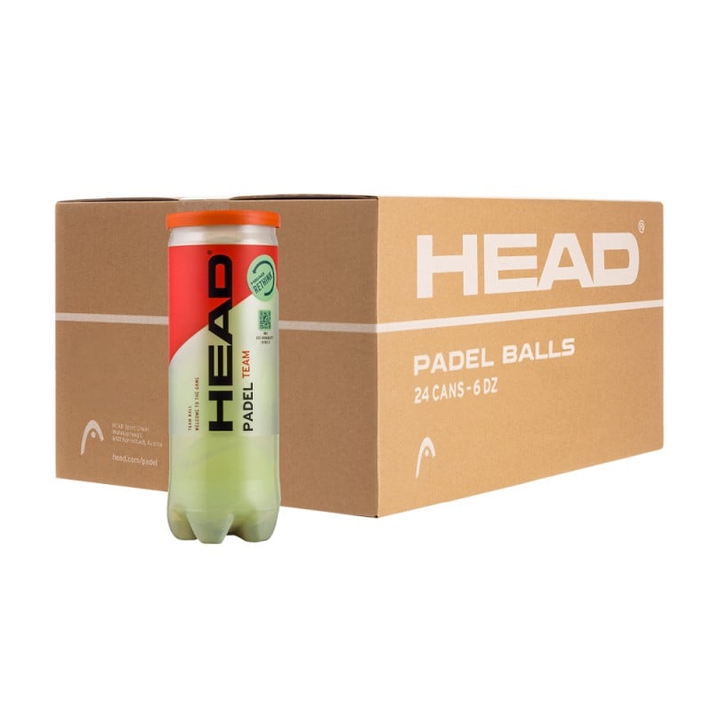 CAJON 24 BOTES 3 PELOTAS HEAD PADEL TEAM por solo 90,75 € en Padel Market
