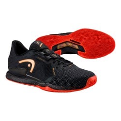 HEAD SPRINT PRO 3.5 SF CLAY BLACK/ORANGE SHOES at only 87,95 € in Padel Market