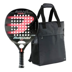 BULLPADEL WING AVANT W RACKET + BACKPACK BPB-23226 BLACK