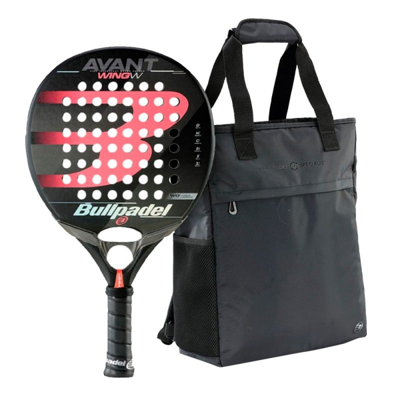 BULLPADEL WING AVANT W RACKET + RYGGSÄCK BPB-23226 SVART för endast 96,95 € i Padel Market