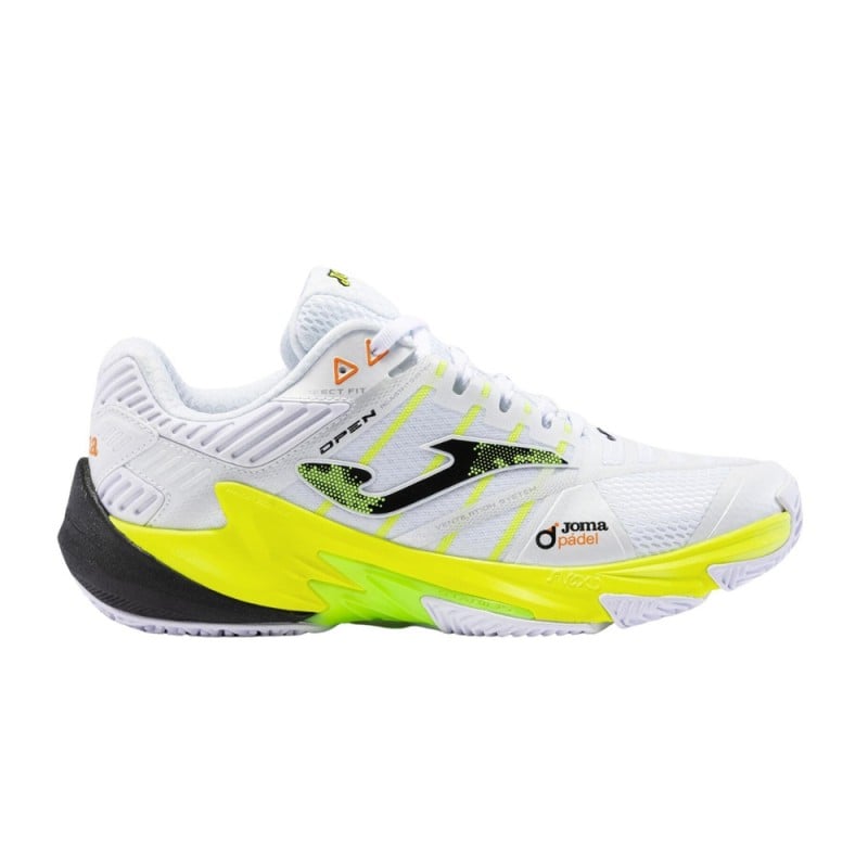 JOMA OPEN UOMO 2402 WHITE FLUOR YELLOW (SHOES) at only 79,92 € in Padel Market