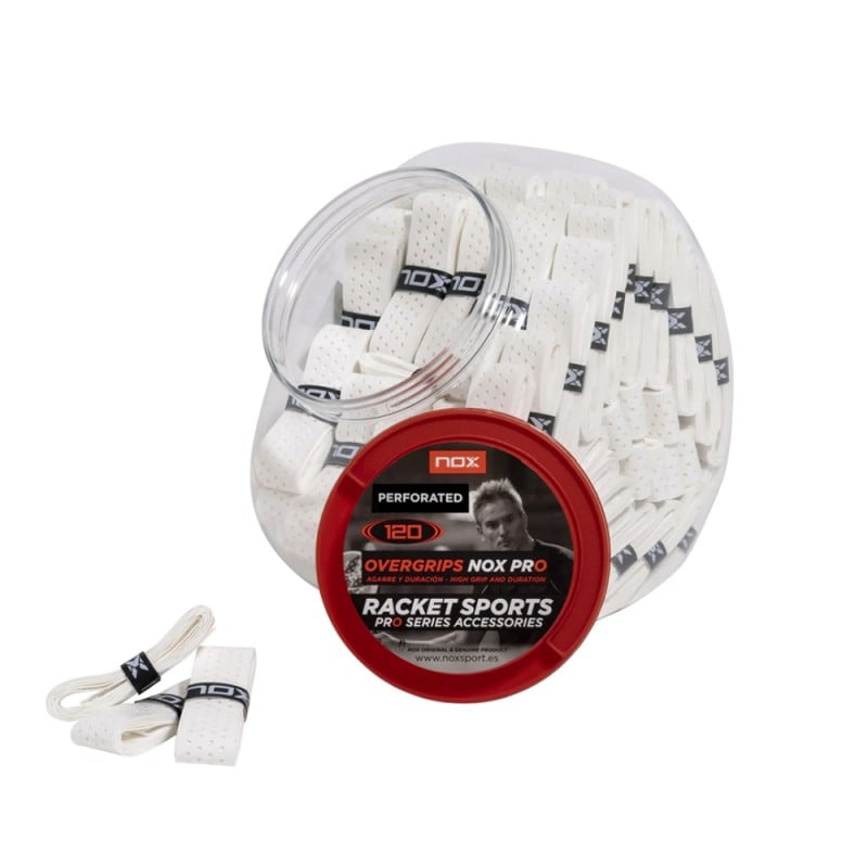 NOX Perforated Overgrips PRO Can 2024 120 Uds at only 163,95 € in Padel Market