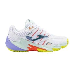 JOMA OPEN LADY 2402 WHITE TURQUOISE SHOES at only 79,95 € in Padel Market