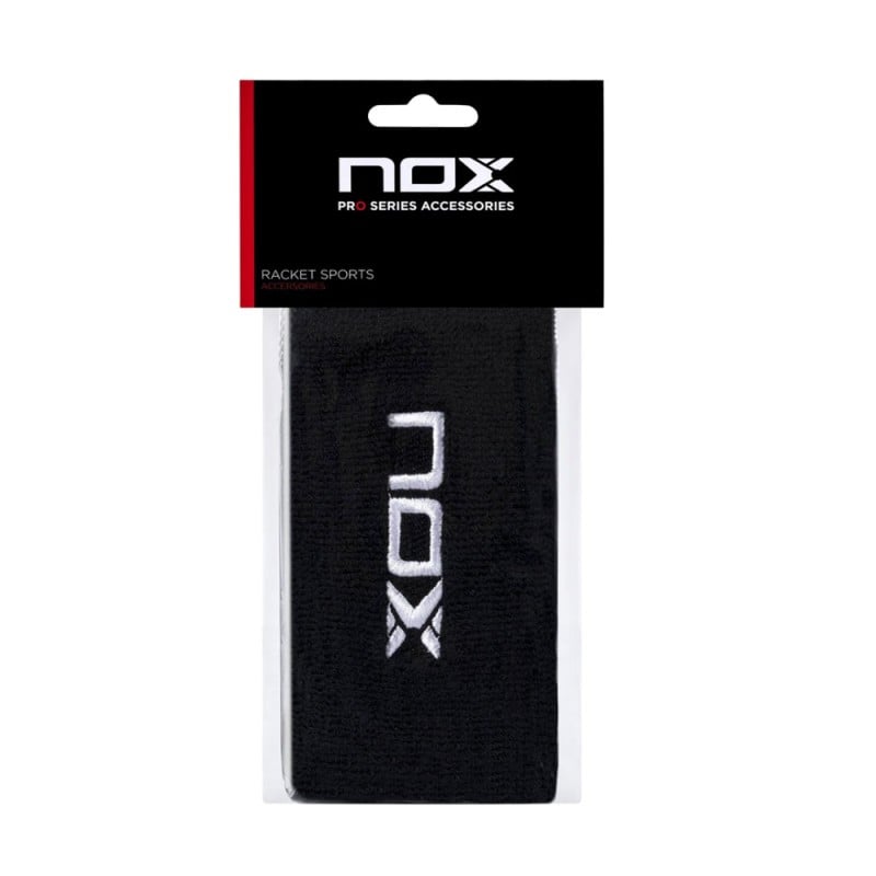 NOX LONG WRISTBAND BLACK WHITE LOGO 2 PCS. at only 5,95 € in Padel Market