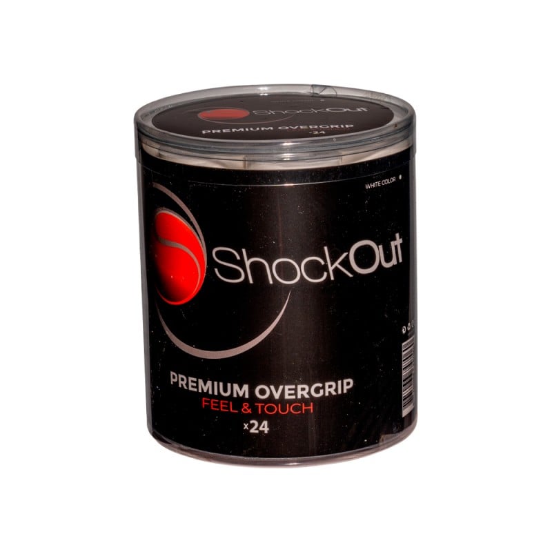 SHOCKOUT SMOOTH OVERGRIPS POT WHITE X24 at only 33,95 € in Padel Market