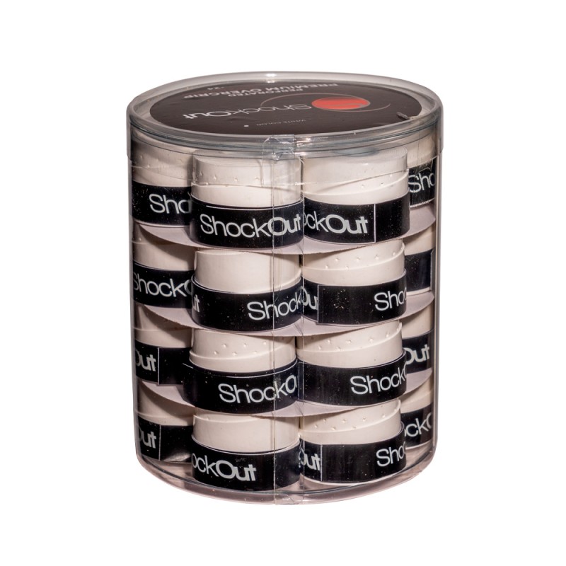 SHOCKOUT POT OVERGRIPS PERFORATED WHITE X24 at only 33,95 € in Padel Market