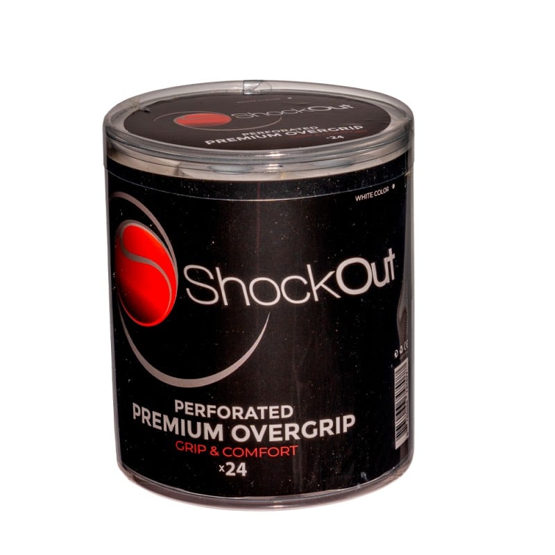 SHOCKOUT POT OVERGRIPS PERFORATED WHITE X24 at only 33,95 € in Padel Market