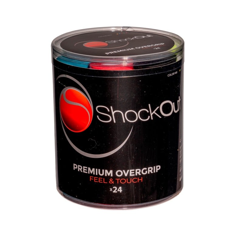 SHOCKOUT SMOOTH OVERGRIPS POT MULTICOLOR 24 PCS. at only 33,95 € in Padel Market