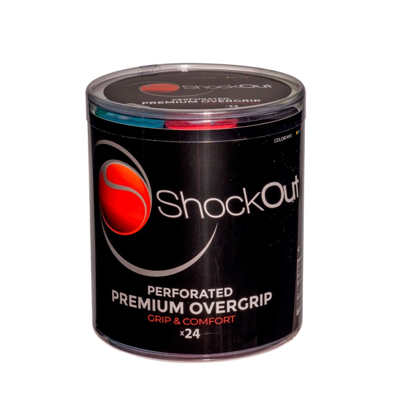 SHOCKOUT PERFORATED OVERGRIPS POT MULTICOLOUR 24 PCS. at only 33,95 € in Padel Market