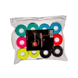 SHOCKOUT PERFORATED OVERGRIPS POT MULTICOLOUR 12 PCS. at only 20,95 € in Padel Market