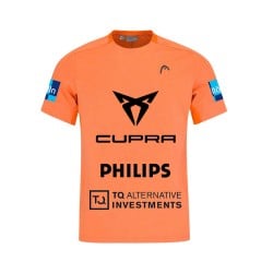 HEAD PADEL TECH ARTURO COELLO OFFICIAL T-SHIRT ORANGE at only 35,95 € in Padel Market