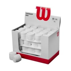 CAJA OVERGRIP PRO WILSON LISO 60PK BLANCO at only 99,00 € in Padel Market