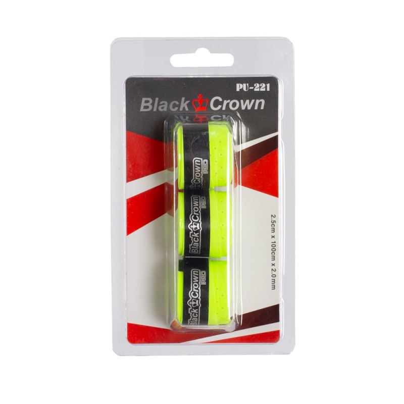 BLISTER OVERGRIPS BLACK CROWN X3 at only 5,95 € in Padel Market