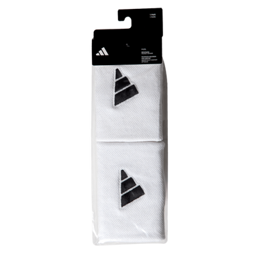 Muñequeras Adidas L Blanco y Logo Negro X2 ALE GALAN